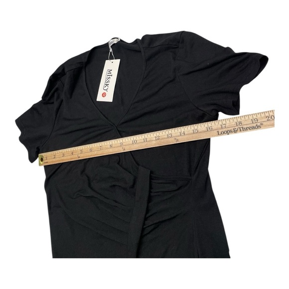 Black MiSSKY Wrap Dress Size: Medium - Picture 3 of 8